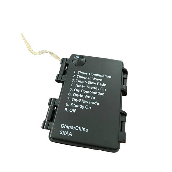 New 15’ LED Rope Lights Silver Wire 60 Warm White w timer batteries not included - Picture 4 of 9